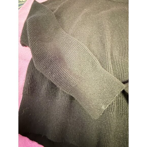 proenza schouler black wool cashmere sweater with trendy back zipper detail sz m - Picture 4 of 8